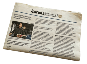 Lehtileike, jossa on artikkeli ja arvostelu Ravintola Matildasta